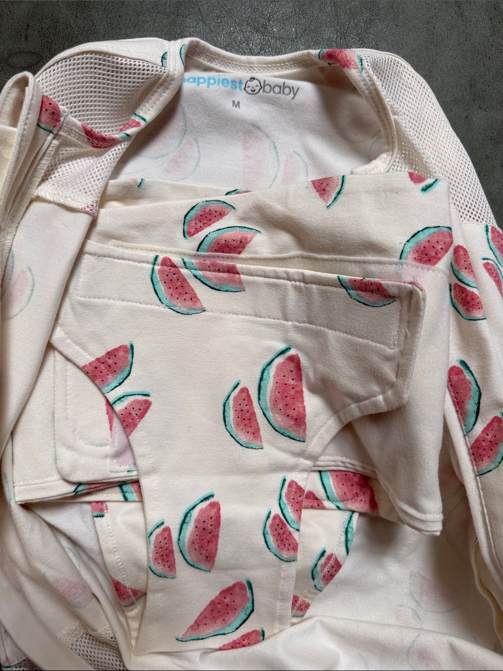 Happiest Baby SNOO Swaddle Sack Watermelon Print ๐ Summer Organic Cotton 2-4 M - Picture 4 of 6
